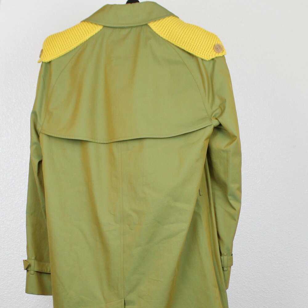 NWT Burberry Trench Coat, US 2 | Contrast Knit, Designer London Heritage Style - Picture 15 of 16